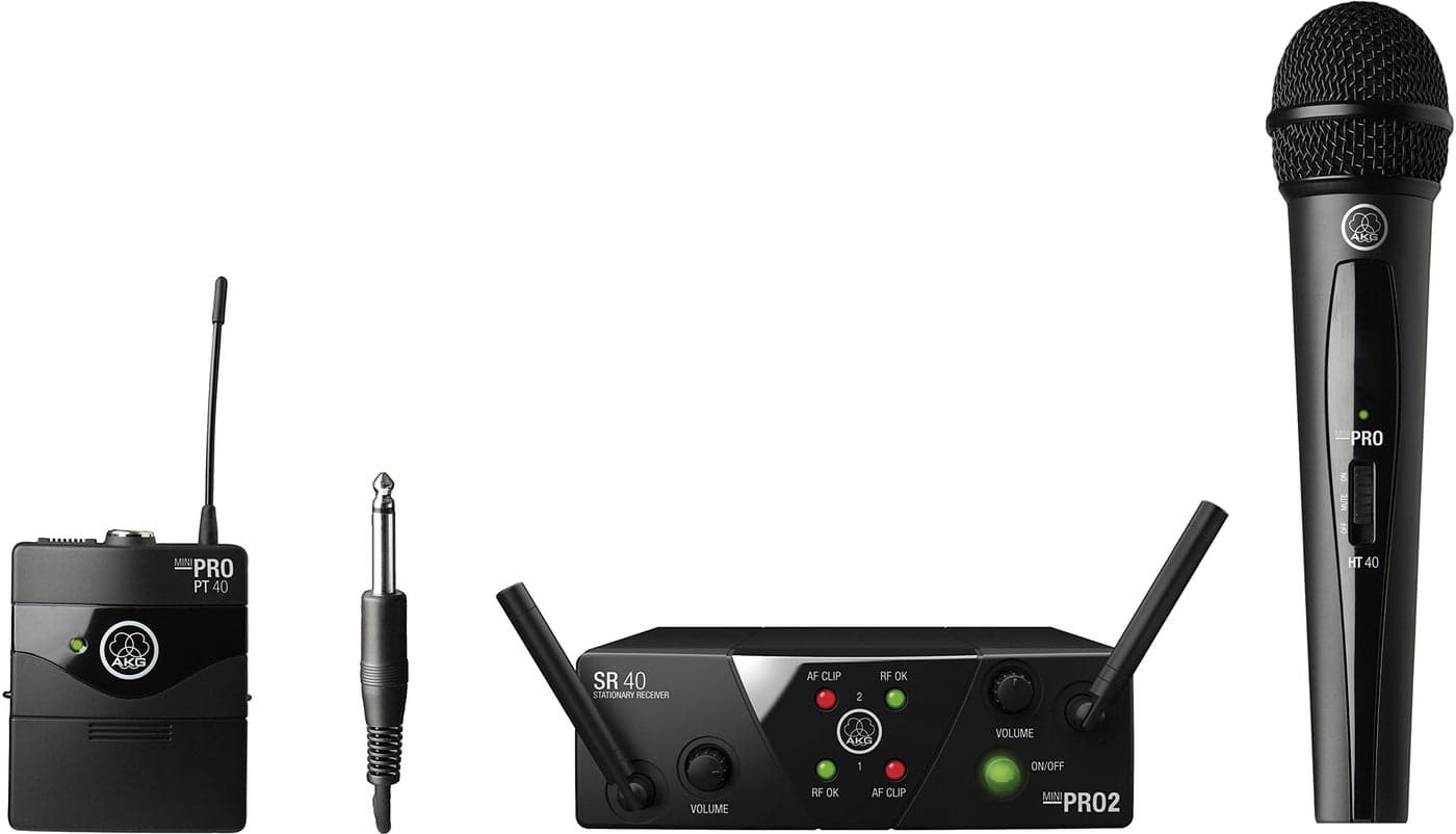 AKG Pro Audio 2 Wireless Microphones and Transmitters Black 3352X00050