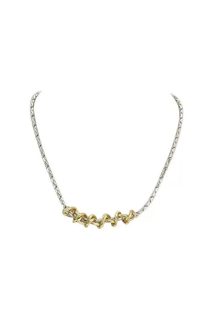 Sweet Sour Colorblock Necklace for Women – Indie High-End Fine Chain, Versatile Fall/Winter Collarbone Sweater Chain