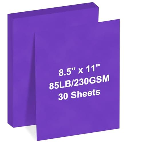Cardstock 85 x 11 30 Sheets Cardstock Paper 85 lb230 gsmPurple Card Stock for PrinterDrawingGift tagsInvitations Cards etc Purple A 30 Sheets