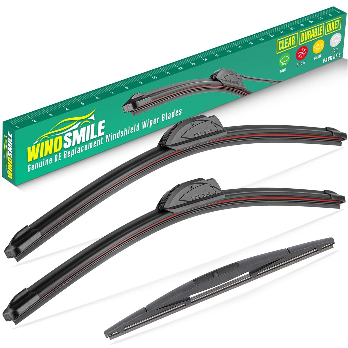 28 14 12 Windshield Wiper Blades Replacement for Toyota Corolla Hatchback 2019 2020 2021 2022 2023 2024 2025 Premium All Weather Front Rear Wipers Set OEM Quality Pack of 3