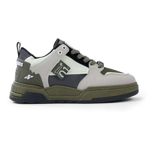 SOLETHREADS Verso Sneakers for Men | Stylish & Fashionable| Comfortable|Walking Shoes| Lightweight Flexible| Skid-Resistant| Everyday |Casual Shoes for Men|Olive|UK 8