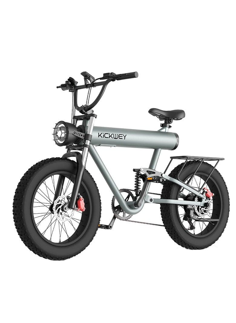 K20 Plus Electric Bike 1000W Motor 48V/10AH Removable Battery – Up to 48KM/lH Speed & 40KM Range, 4" Fat Tire E-Bike for Adults, Front & Rear Suspension, Mechanical Disc Brakes, LCD Display, Aluminum Alloy Frame, 120KG Max Load, Urban Off-Road Electric Bicycle, Powerful Commuter E-Bike, Hydraulic Sh