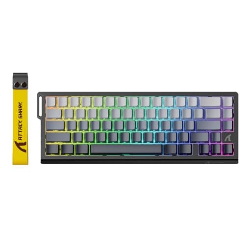 ATTACK SHARK X68 HE Rapid Trigger Mechanical Gaming Keyboard 60 Wired TKL with Adjustable ActuationHall Effect Magnetic Switch8KHz Polling RateRGB BacklitTop MountSide Printed KeycapMoonlight