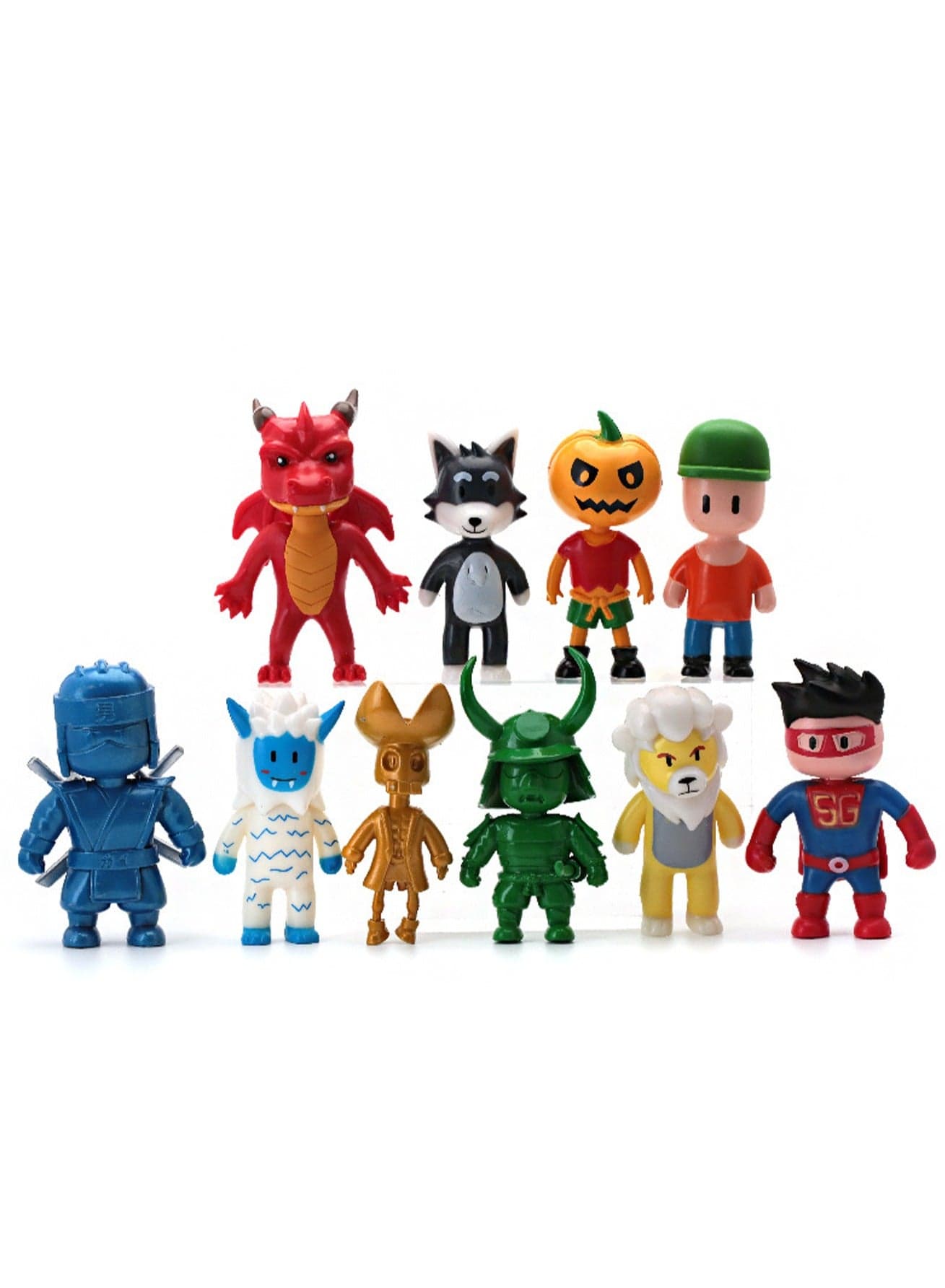10pcs New 4 Inch Falling Boy Toys, Action Figure Children'S Toy Cake Decoration Collection Set For Boys And Girls