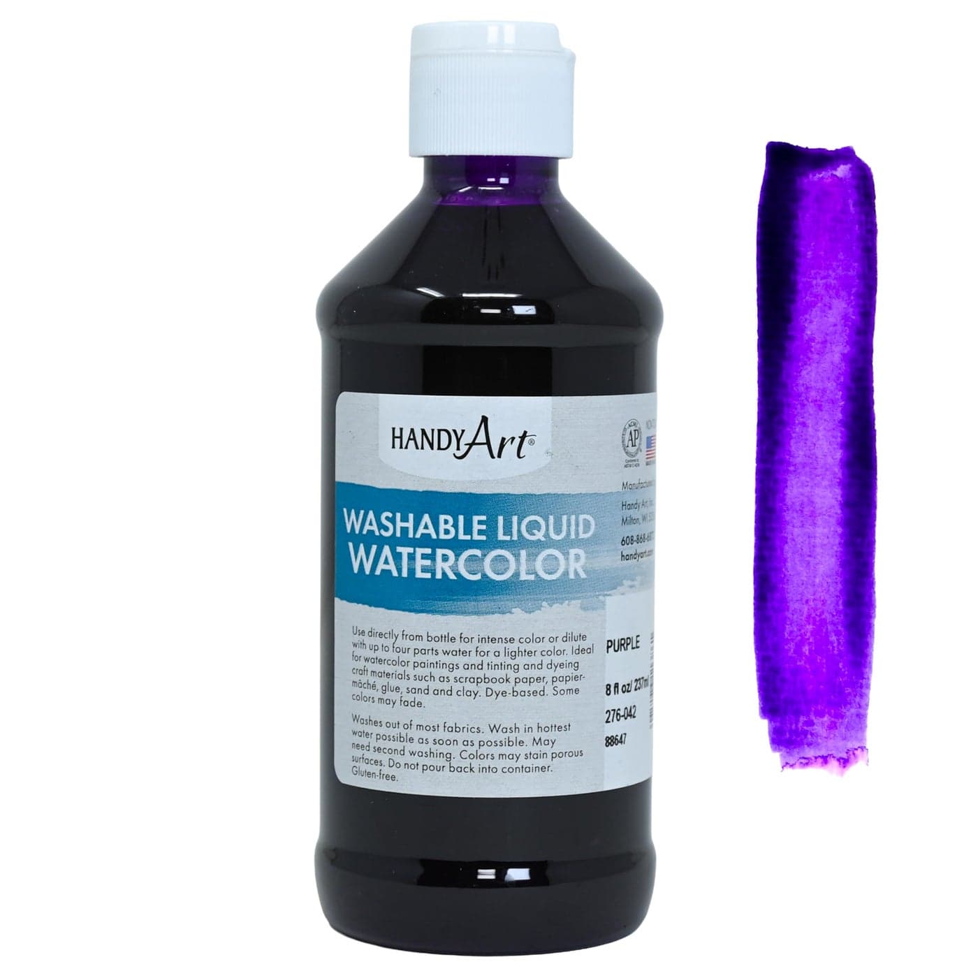 Handy Art Washable Liquid Watercolor 8 ounce Purple