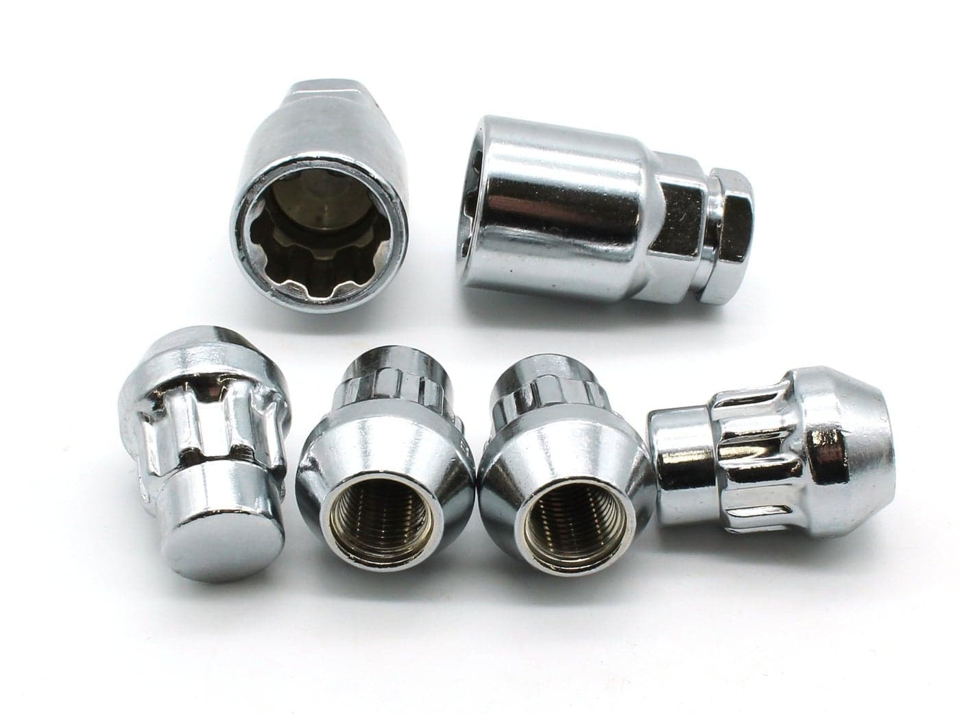 TEMO Anti Theft Wheel Lock Lugnut Key Set 12mm (15/32 Inch) x 1.25mm (3/64 Inch) Thread Size (Pack of 4 + 2 Keys)