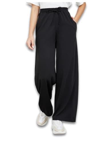 Styli Women's Loose Track Pants (7006882701_Black