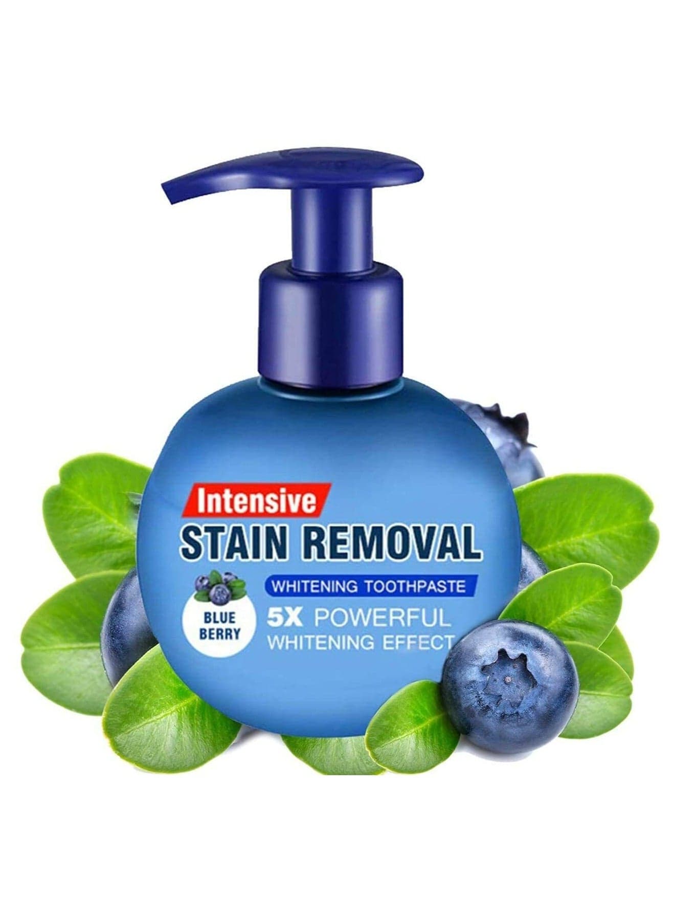 220g Instant Clean Intensive Stain Removal Whitening Toothpaste Baking Soda Blueberry Flavor Toothpaste Prevent Tooth Decay