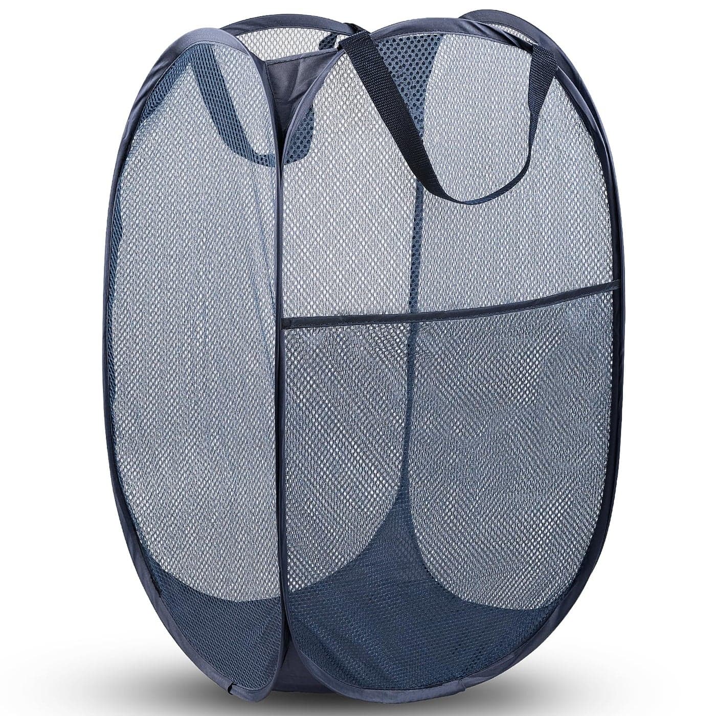 DUCOO Pop Up Hamper 1 PCS Mesh Pop Up Laundry Hamper Foldable Mesh Laundry Basket with SpaceSaving Design for Home Dorm Travel Storage Blue