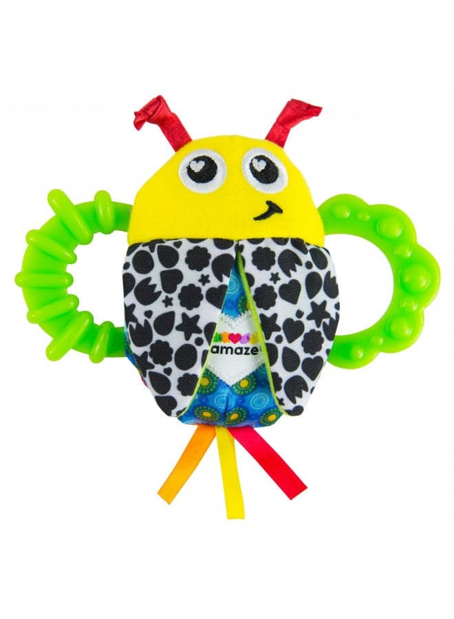 LAMAZE Bitty Bite Bug Rattle 4.5 Inch (Pack of 1)