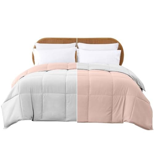 Modern Threads Down Alternative Reversible Comforter Blush/White Queen