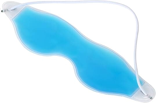 TRIXES Cooling Eye Mask for Puffy Eyes Reusable Hot Cold Therapy Gel Eye Mask for Migraine Headache Relief Dark Circles Dry Eyes Swollen Eyes Sinus Pain Allergies Aqua Blue
