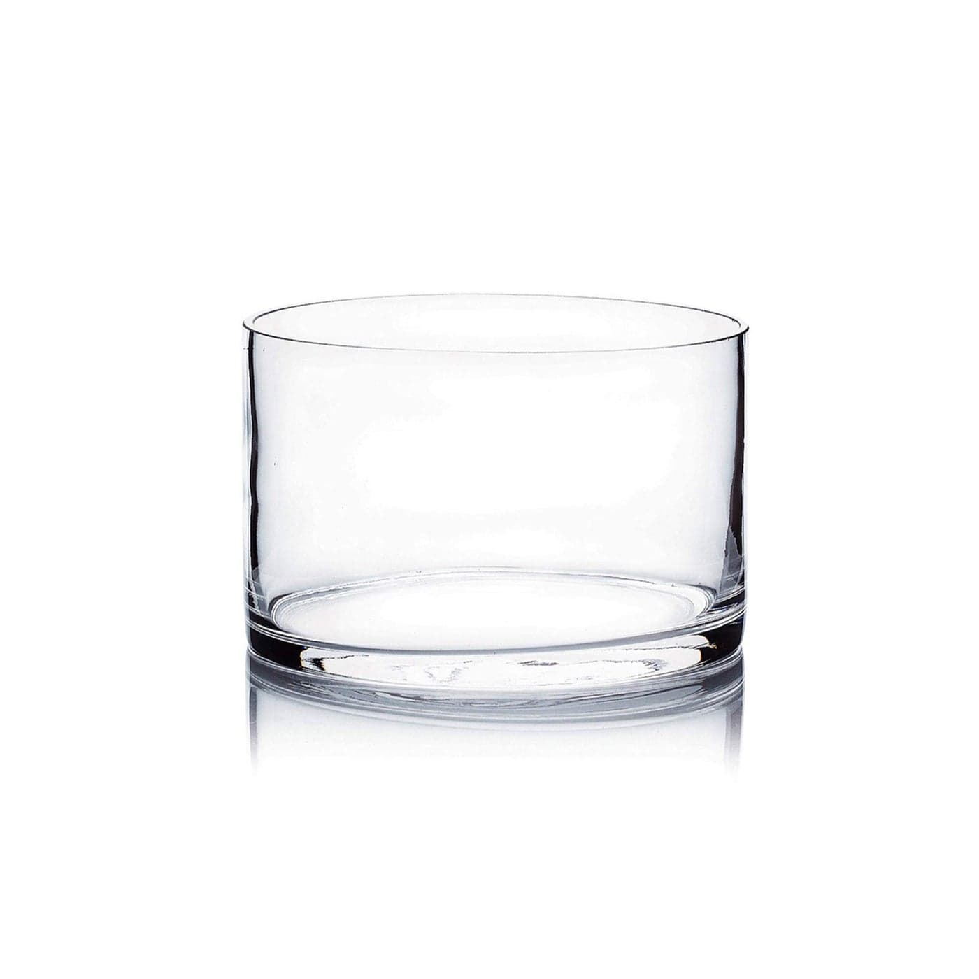 WGV Cylinder Vase Width 6 Height 4 Clear Glass Container Terrarium Candle Holder for Wedding Centerpiece Party Event Home Office Decor 1 Piece