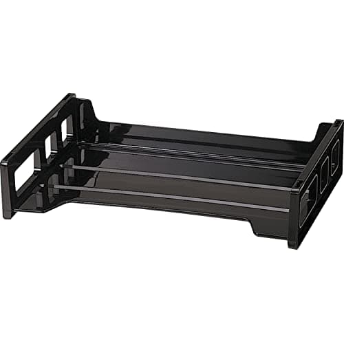 OIC Black SideLoading Desk Tray 28 x 132 x 9