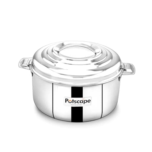 Potscape Regal Hot Casserole 500 ml | Unique Locking System | Long-Lasting Freshness | Spreads Heat Evenly | Stainless Steel Insulated Casserole Hotpot | Lightweight HotPot | Dishware Safe