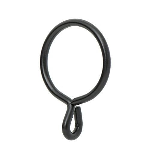 Ivilon Drapery Eyelet Curtain Rings 17 Ring for Curtain Hook Pins Set of 14 Black