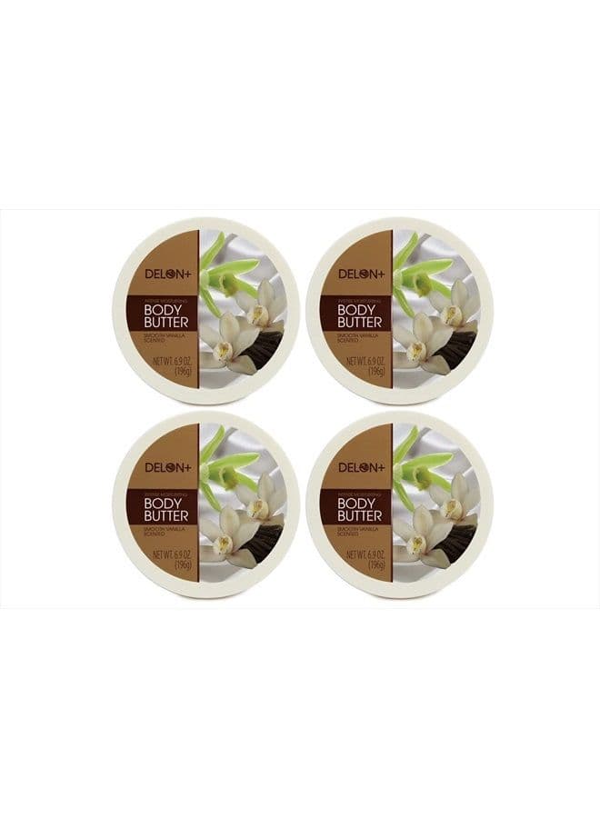 Intense Moisturizing Body Butter, 6.9 Oz (4-Pack) (Smooth Vanilla)