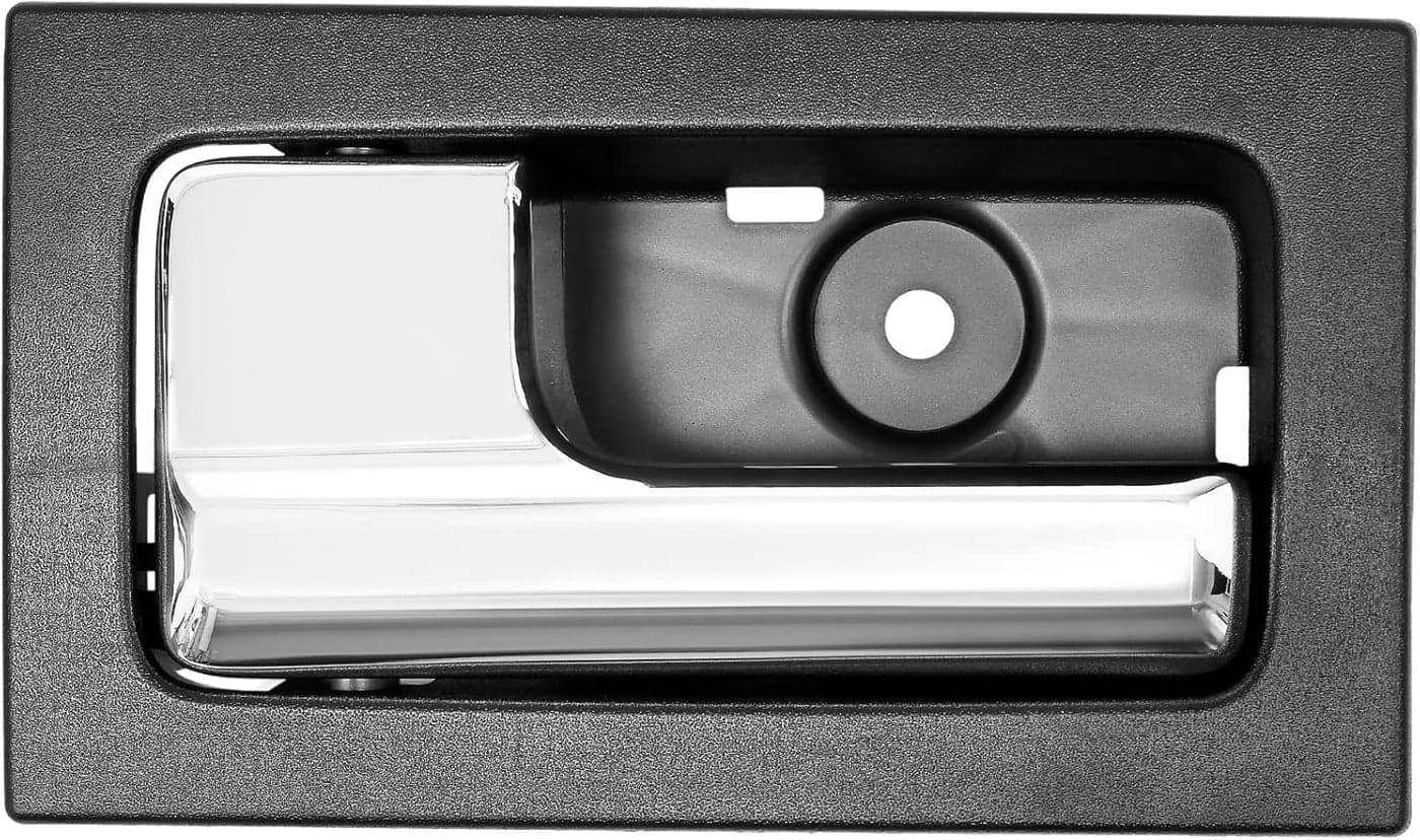 Gledewen Interior Door Handle for 2009-2014 Ford F150 - Chrome Lever with Black Housing