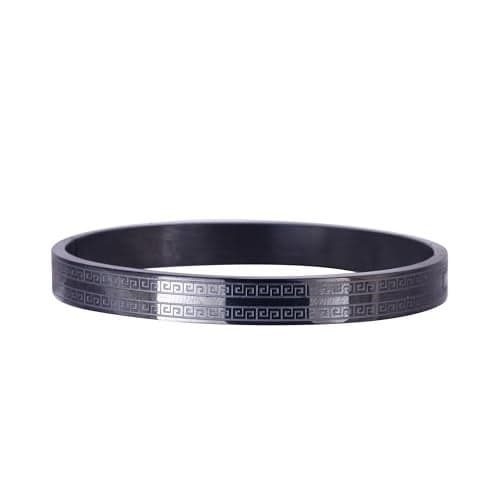 MEENAZ Bracelet for Man Black Stylish Boys brother boyfriend gents/Fashion Kada for men/Rakhi Bracelets for Men Metal/Stainless Steel Kada Hand Mens Kadas Bracelet valentine Gift open kada