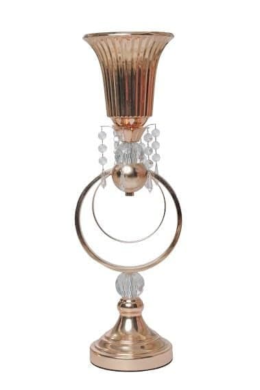 GOLKIPAR LABEL Candle Holder Metal Vase for Decor Flower Holder Wedding Big Metal Vase Floor Metal VaseTrumpet Shape Flower Candle Holder