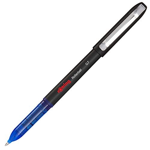 rOtring Rollerball Pen Fine Point 07 mm for Clear Writing Blue Ink 1 Count