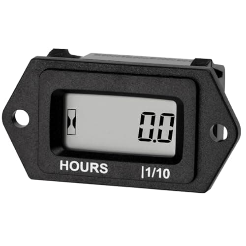 Runleader Digital Hours Counter,AC/DC 5V to 277V for Garden Tractor Generator Scooter Club Car Forklift Leaf Trimmer etc.