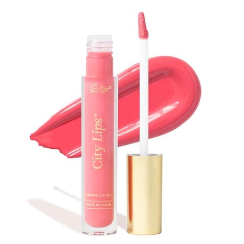 City Beauty City Lips Plumping Lip Gloss Watermelon HighShine Gloss for Fuller YoungerLooking Lips Hydrating Smoothing Lip Treatment Hyaluronic Acid