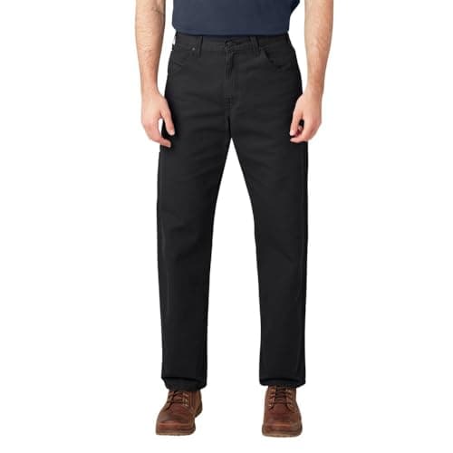 Dickies Mens Relaxed Fit StraightLeg Duck Carpenter Jean Black 36W x 34L
