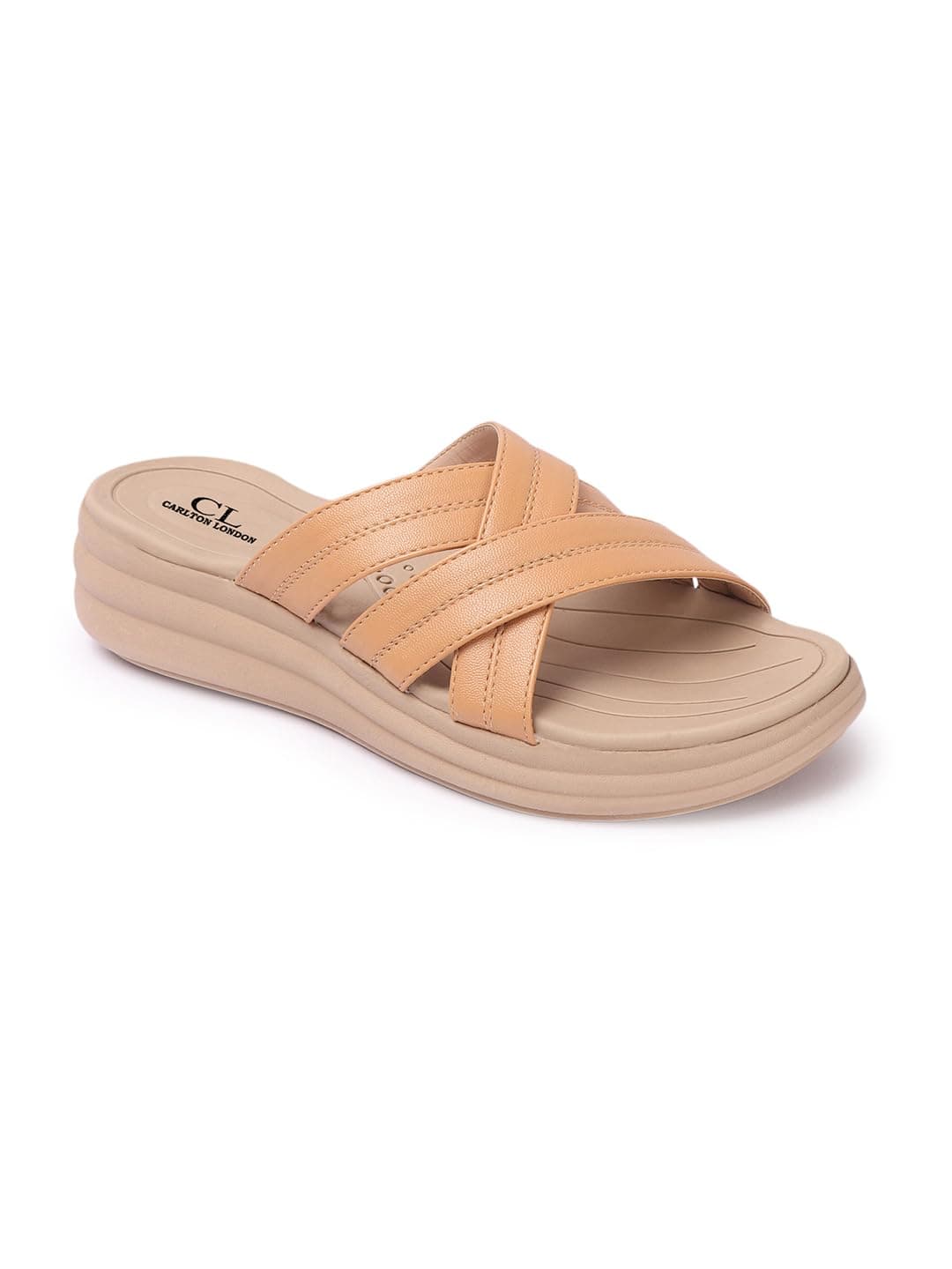 Carlton London Women Sandal,Tan,UK-4