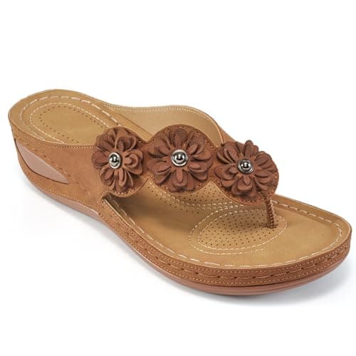 FUDYNMALC Sandals for Women Wedge Shoes: Summer Womens Platform Flip Flops Comfortable Casual Dressy Wedges Sandal