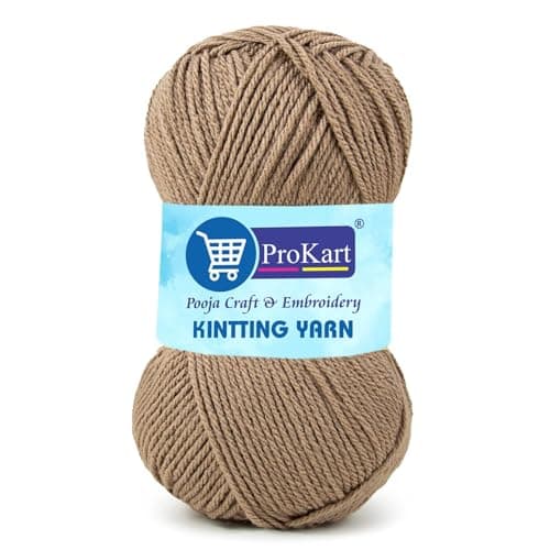 ProKart Premium Woolen 4 ply Hand Knitting Wool Yarn | Fine Weight Knitted and Crocheted Soft Yarn for Sweater, Scarf, Hat, Baby Clothes, Baby Sports, Purse, Gift Bags & DIY Craft Accessories Projects (1 Ball/100 Gram Each) (Fuchsia Brown, 100gms x 1 Pack)