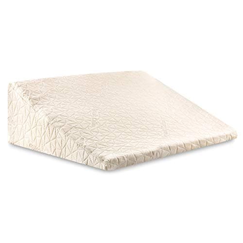 The Hue Cottage Memory Foam & HR Foam Bed Wedge Back Support Pillow for Sleeping, Acid Reflux, GERD, Post Surgery, Leg Elevation Activated Charcoal Infused Cushion with Zip Cover - (24" x 24" x 12")