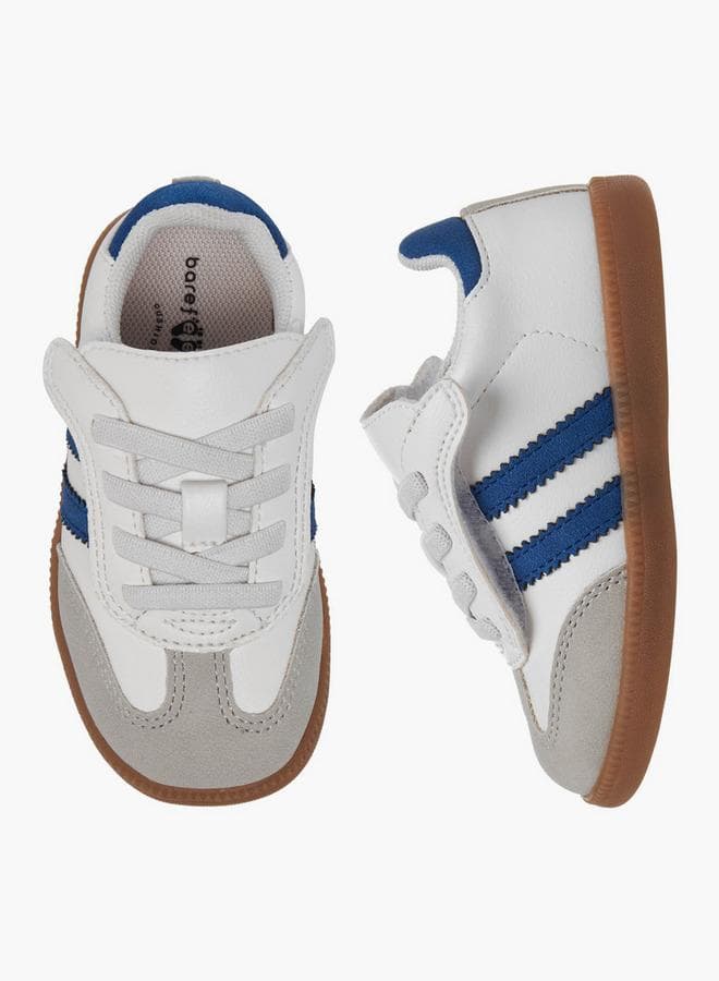 Boys Panelled Hook And Loop Sneakers