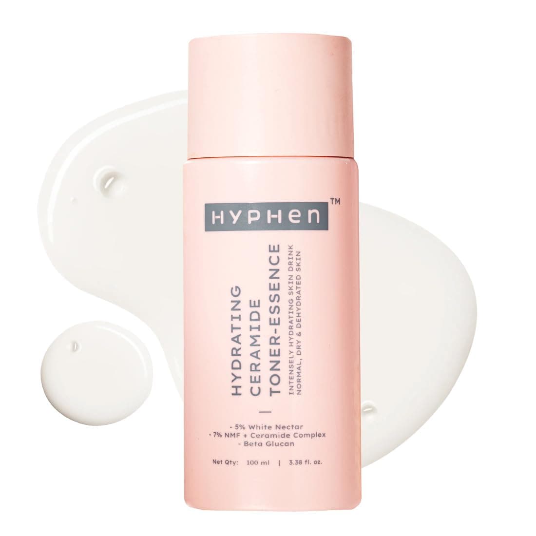 Hyphen 7 CeramidesNMF Milky Face Toner Essence 5 Glass Skin Blend of Rice Water Oatmeal Snow Mushroom Extracts Hydrates Nourishes Alcohol Free Toner For All Skin Types 100ml