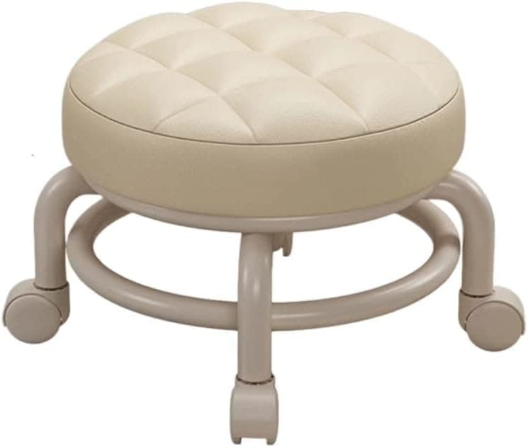 HOMENITY Universal Wheel Small Stool Multifunctional Soft Seat Living Bedroom Stool Multicolor DIYDoItYourself