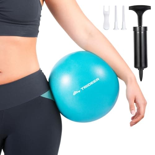 Trideer Pilates Ball 9 Inch with Pump, Exercise Balls Physical Therapy, Physical Therapy Equipment, Small Exercise Ball Between Knees, Small Pilates Ball for Yoga, Core, Office&Home Gym