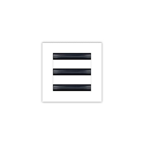 BUILDMART - 6x6 White Modern AC Vent Cover - Decorative Air Vent - Standard Linear Slot Diffuser - Register Grille for Ceiling, Walls & Floors - Texas Buildmart