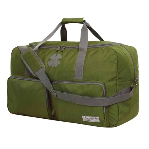 Lucky Travel Duffel Bags 115L Gym Bag Travel Bag Large Duffle Bag for Men Foldable Overnight Weekender Bags for Women Men with Adjustable Shoulder Strap Loden Green