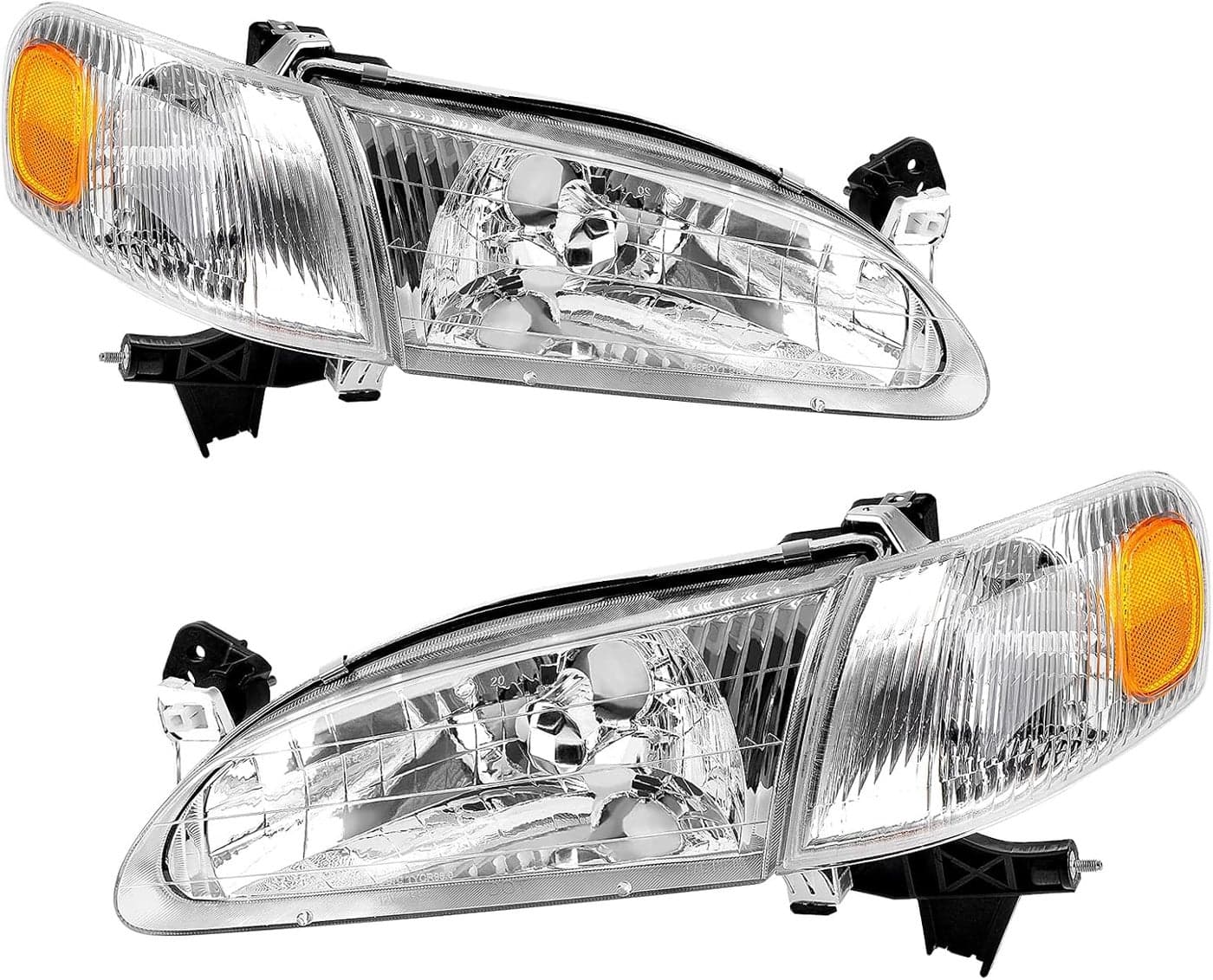 AUTOSAVER88 Headlight Assembly for 1998-2000 Corolla with Front Signal Lights