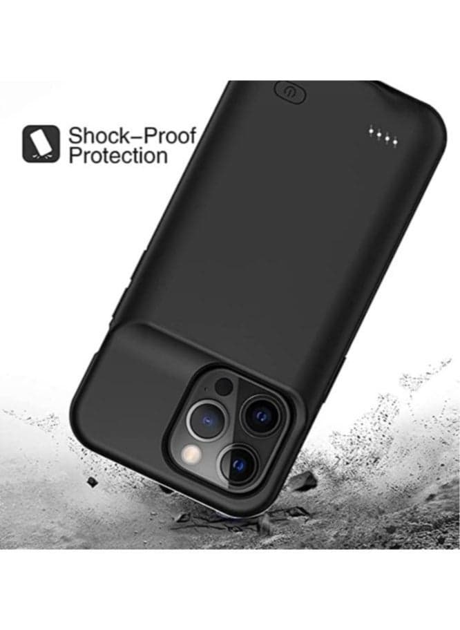 Battery Case for iPhone 13 Pro, Portable Battery Pack, Rechargeable Smart Charger Case, External Battery Charging Case, 3500 mAh, Compatible with (iPhone 12).