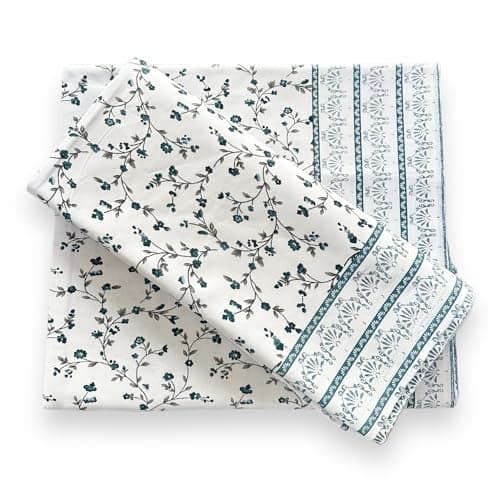 Cotton Single Bed Topsheet/Odhne Wali Chaddar 300 TC Soft & Breathable Fabric (60x90 Inches) Brown Lightweight Summer Comfort Bed Sheet (Green_Pack of 2)