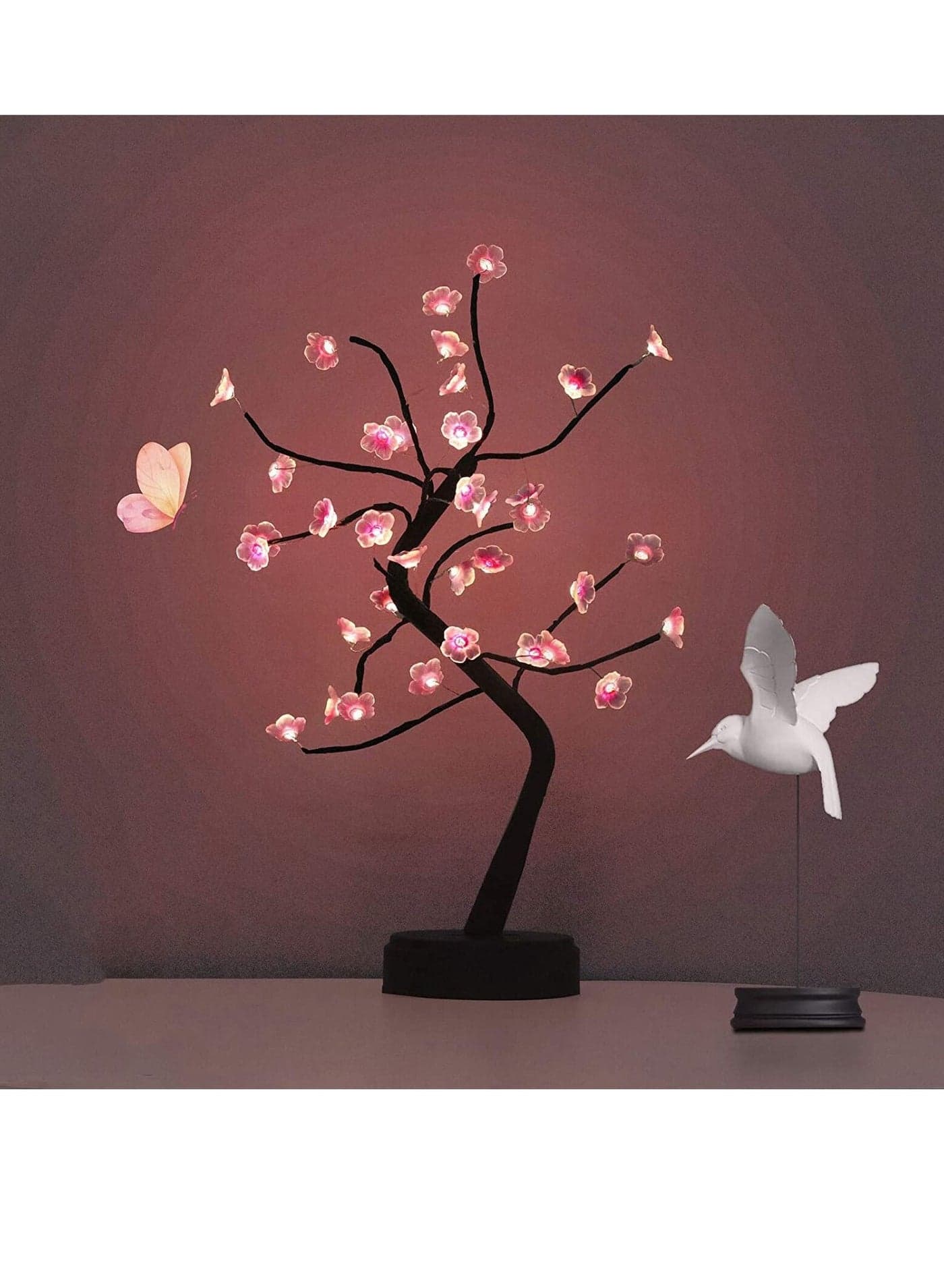 Bonsai Tree Light,Tree Lamps for Living Room, Cute Night Light House Decor, Good Gifts, Home Decorations, Weddings and More (Pink Cherry Blossom)