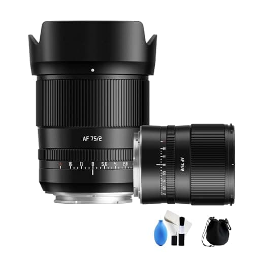 TTArtisan 75mm F2 Full Frame Auto Focus Portrait Lens Large Aperture for Leica for Sigma for Panasonic L Mount Cameras Black