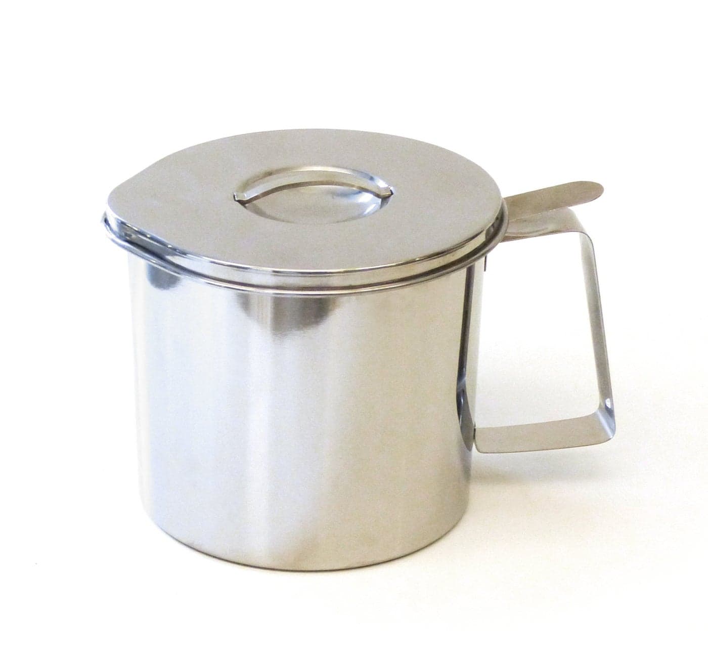 RSVP International Endurance Stainless Steel Fryers Friend Pot Can 4 Cup For Cooking Oil Fats Olive Oils Coconut Oil More Includes Mesh Strainer Grease Storage Dishwasher Safe