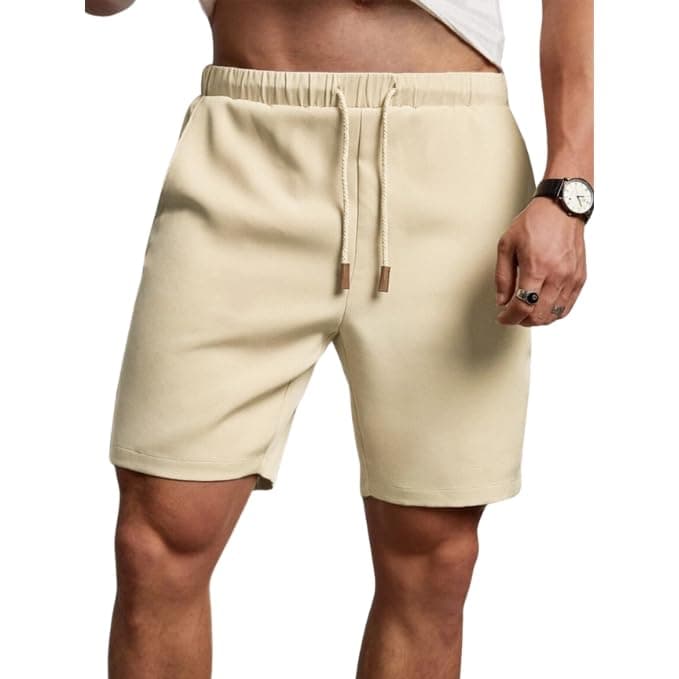 Nobero Zip Pocket Regular Fit Shorts for Men(1M-BWSH-R0036-AW2_Arctic Wolf_S)