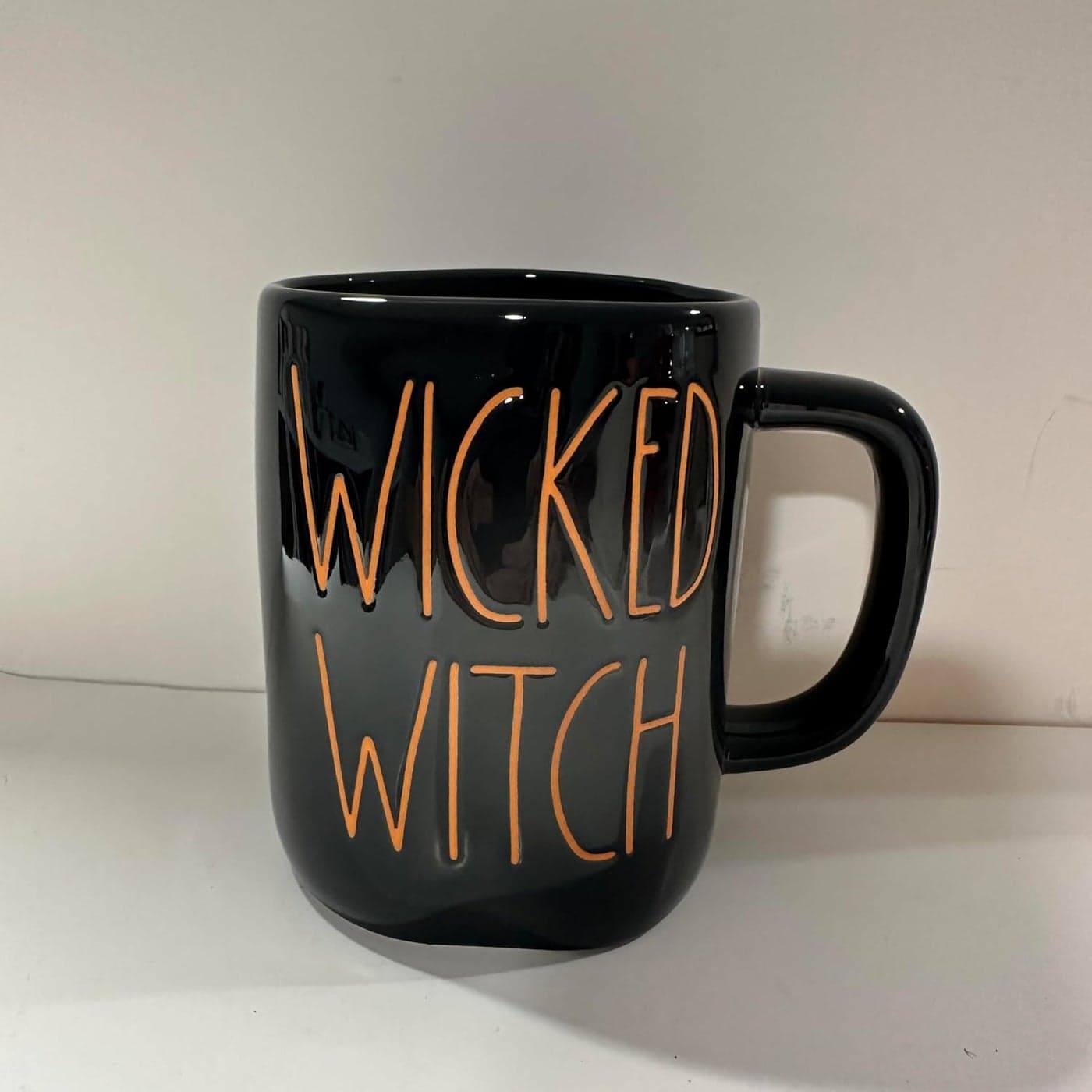 Rae WICKED WITCH Coffee Mug Allside Black Orange Text HALLOWEEN MUG Dunn by Magenta