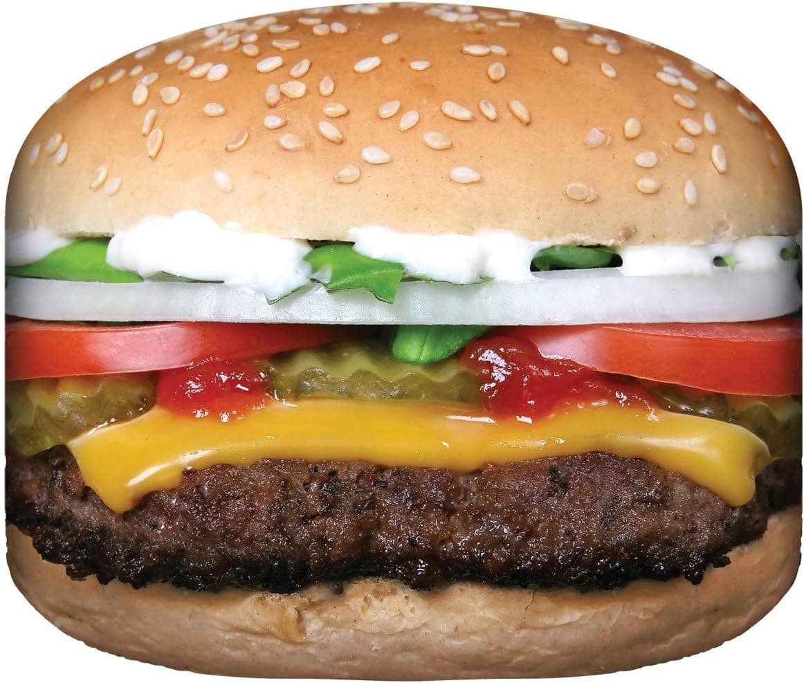 Calhoun UltraRealistic Lightweight Novelty Decorative Throw Food Blanket Hamburger