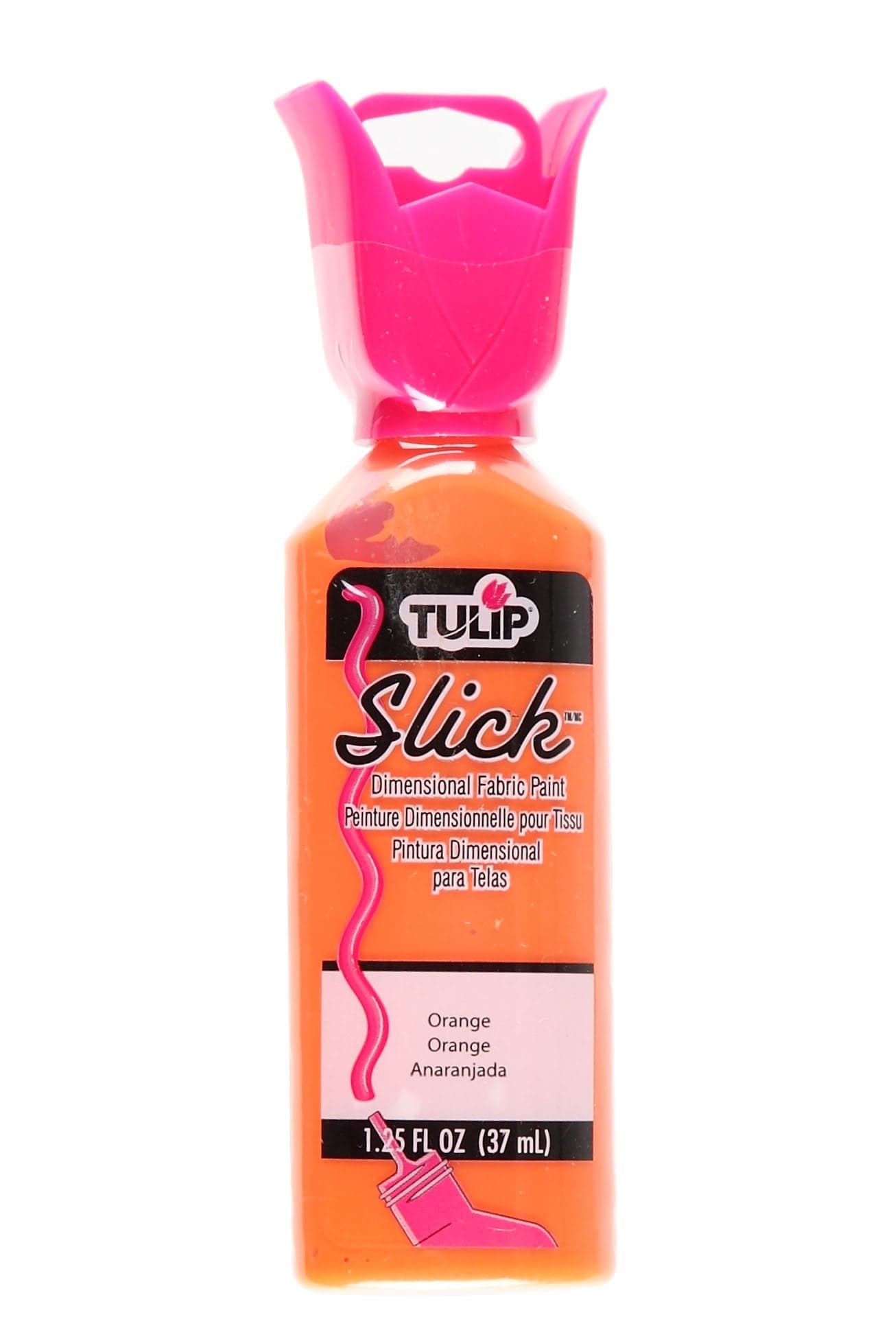 Tulip Dimensional Fabric Paint 1-1/4 Ounces-Slick-Orange