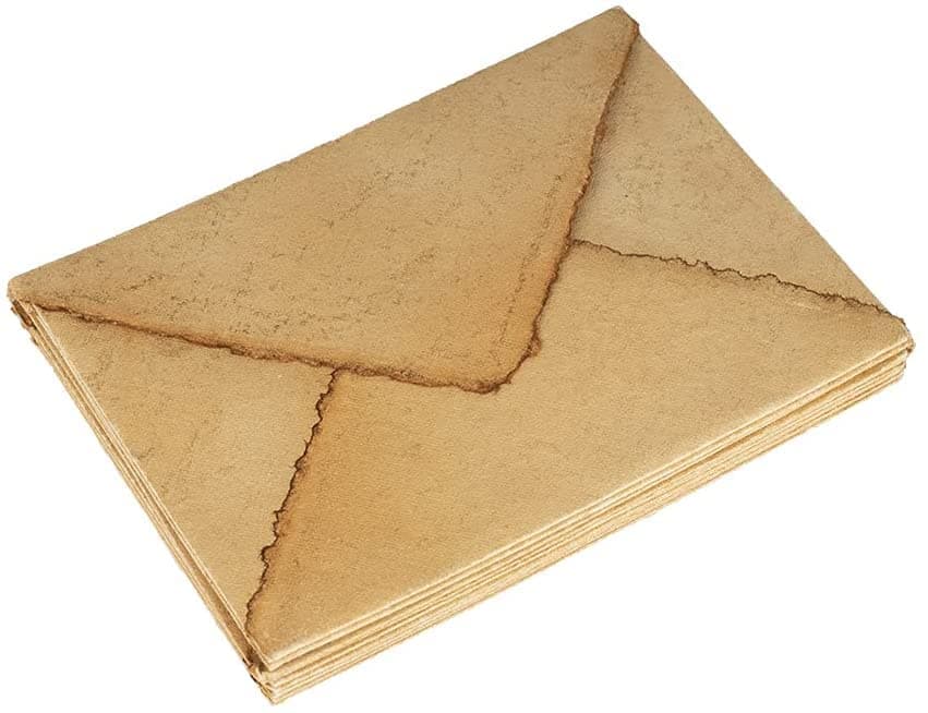 Wanderings Handmade Antiqued Deckle Edge Envelopes 625 x 925 Pack of 25 Vintage Envelopes for Wedding Invitations Letters Stationery Cold Press 150 GSM Cotton Paper