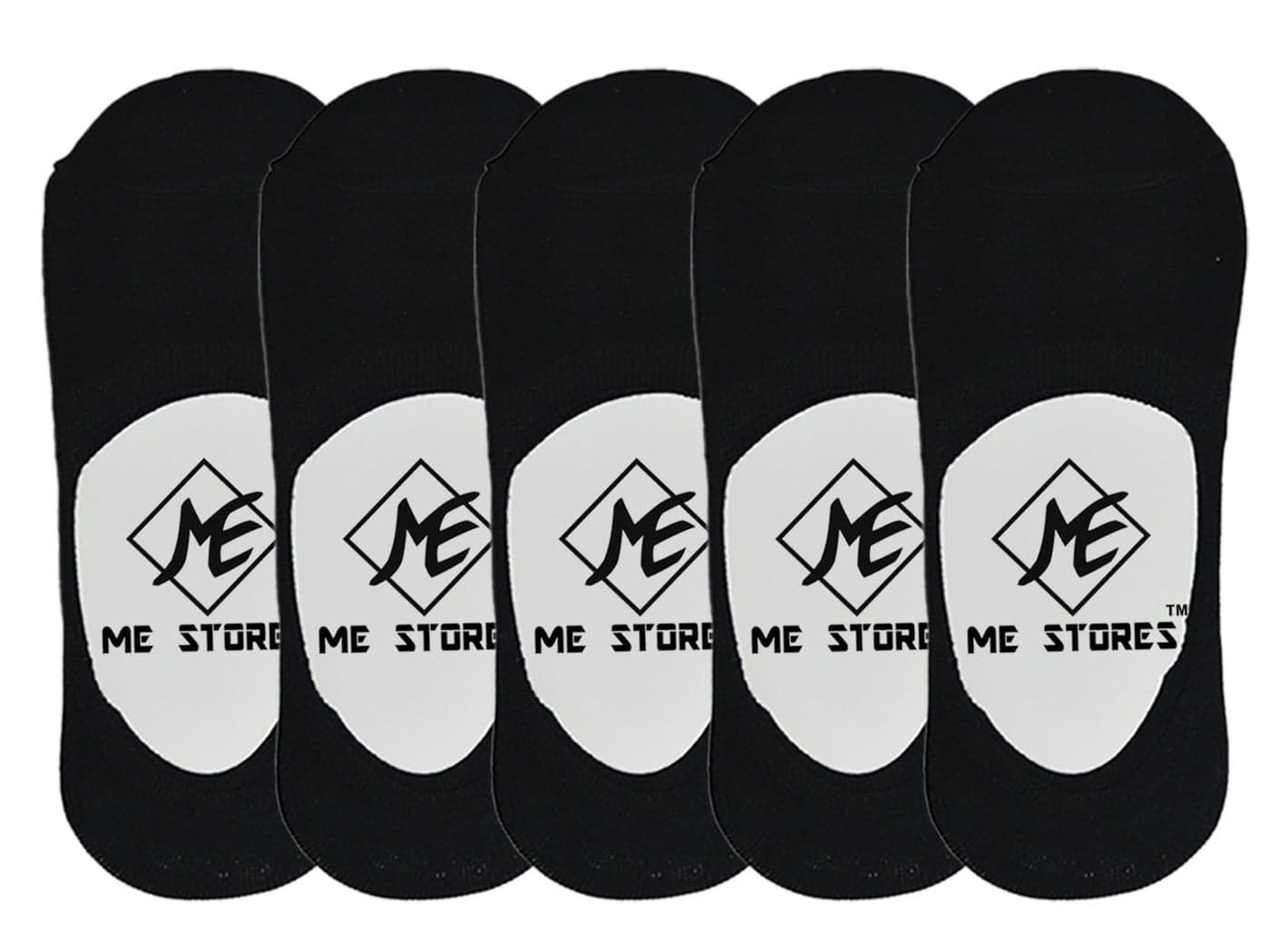 ME STORES Unisex Loafer Socks No-Show Cotton Socks Multicolored Pack of 5 (IN, Alpha, Free Size, 5, Black)